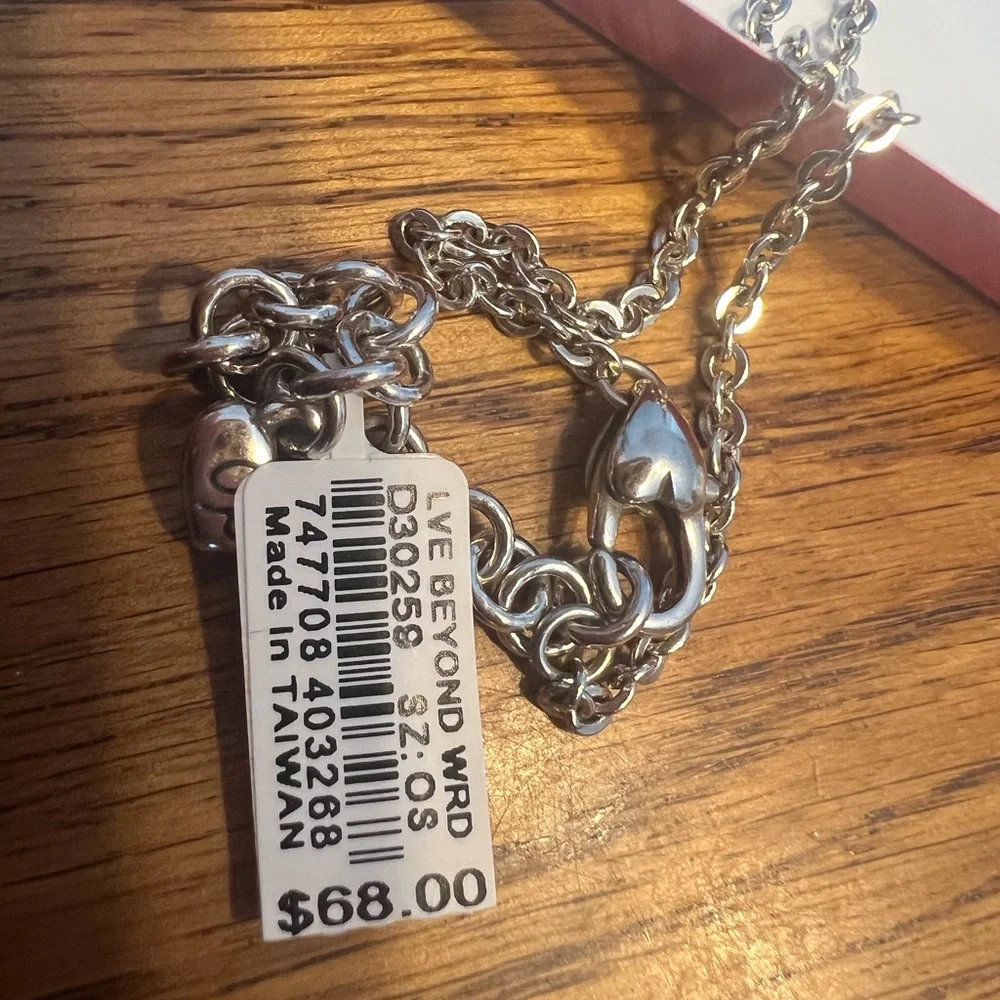 BRIGHTON Chic Heart Pendant Necklace in Silver and Gold “love beyond words” - Picture 3 of 5